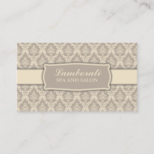 Elegant Professional Damask Interior Decorator Visitekaartje (Voorkant)