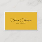 Elegant Professional Dark Green Script QR-code Visitekaartje (Voorkant)