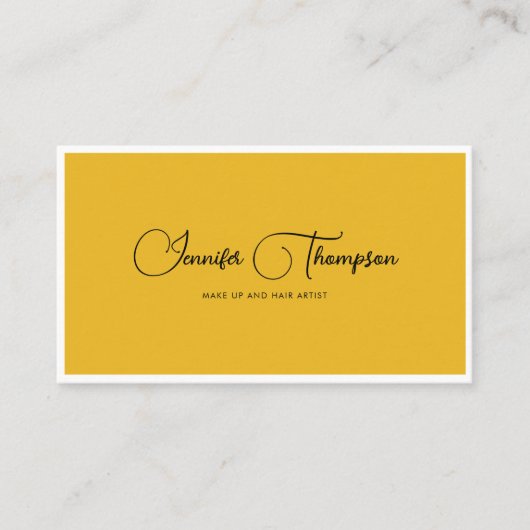 Elegant Professional Dark Green Script QR-code Visitekaartje (Voorkant)