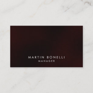 Elegant Professional Dark Red Plain Visitekaartje