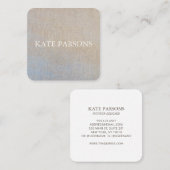 Elegant Professional Designer Minimalistisch Linen Vierkante Visitekaartje (Voorkant / Achterkant)