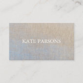 Elegant Professional Designer Minimalistisch Linen Visitekaartje (Voorkant)