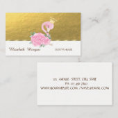 Elegant Professional, Faux Gold, Baby Roze Flaming Visitekaartje (Voorkant / Achterkant)