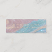 Elegant Professional, Faux Gold Lijst, marmer Mini Visitekaartje (Achterkant)