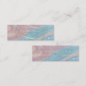 Elegant Professional, Faux Gold Lijst, marmer Mini Visitekaartje (Voorkant / Achterkant)