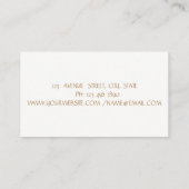 Elegant Professional, Faux Gold, White Daisy Visitekaartje (Achterkant)