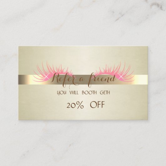 Elegant Professional, Faux Lashes Reference Kaart (Voorkant)