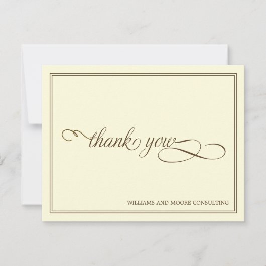 Elegant Professional Flat Hartelijk dank Bedankkaart (Voorkant)