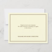 Elegant Professional Flat Hartelijk dank Bedankkaart (Achterkant)