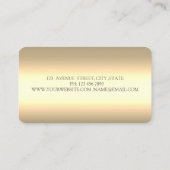 Elegant Professional Floral Mixer Stripe Gold Visitekaartje (Achterkant)