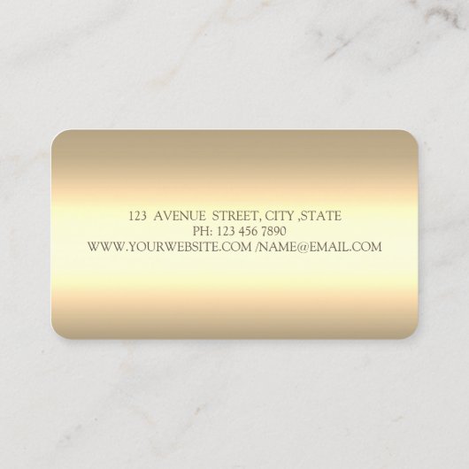 Elegant Professional Floral Mixer Stripe Gold Visitekaartje (Achterkant)