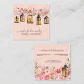 Elegant Professional Floral Weddenschap Fotograaf Vierkante Visitekaartje (Voorkant / Achterkant)