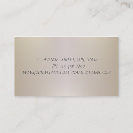 Elegant Professional , Flowers Visitekaartje (Achterkant)