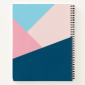 Elegant Professional Geometric Pink Navy Blue Notitieboek (Achterkant)