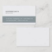 Elegant Professional Gewoon grijs en wit Visitekaartje (Voorkant / Achterkant)