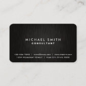 Elegant Professional Gewoon zwart, modern, metalen Visitekaartje (Voorkant)