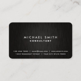 Elegant Professional Gewoon zwart, modern, metalen Visitekaartje