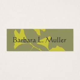 Elegant Professional Ggloed Ginkgo Leaves Mini Visitekaartjes