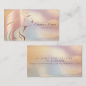 Elegant Professional Girl Face Silhouette Colorful Visitekaartje (Voorkant / Achterkant)