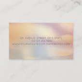 Elegant Professional Girl Face Silhouette Colorful Visitekaartje (Achterkant)