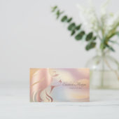 Elegant Professional Girl Face Silhouette Colorful Visitekaartje (Staand voorkant)