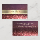 Elegant Professional Glitter Bokeh, Gold Stripe Visitekaartje (Voorkant / Achterkant)