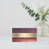 Elegant Professional Glitter Bokeh, Gold Stripe Visitekaartje (Staand voorkant)