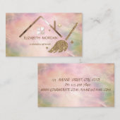 Elegant Professional Glitter Broom House Visitekaartje (Voorkant / Achterkant)