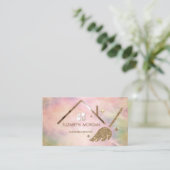Elegant Professional Glitter Broom House Visitekaartje (Staand voorkant)