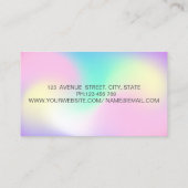 Elegant Professional Glitter Lashes Holographic Visitekaartje (Achterkant)