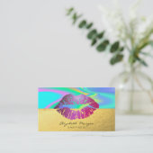 Elegant Professional Glitter Lips Holographic Visitekaartje (Staand voorkant)