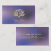 Elegant Professional Glitter Lotus Flower Purple Visitekaartje (Voorkant / Achterkant)