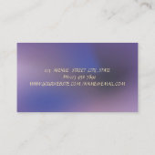 Elegant Professional Glitter Lotus Flower Purple Visitekaartje (Achterkant)