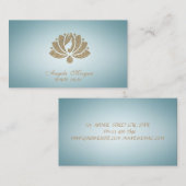 Elegant Professional Glitter Lotus Flower Women Visitekaartje (Voorkant / Achterkant)