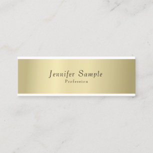 Elegant Professional Gold Blik Minimalistisch Mode Mini Visitekaartje