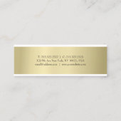 Elegant Professional Gold Blik Minimalistisch Mode Mini Visitekaartje (Achterkant)