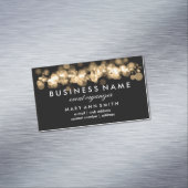 Elegant Professional Gold Bokeh Lights Visitekaartje Magneet (Voorbeeld)