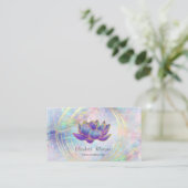 Elegant Professional, Gold Circles Lotus Opal Visitekaartje (Staand voorkant)