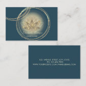 Elegant Professional, Gold Circles Lotus Visitekaartje (Voorkant / Achterkant)