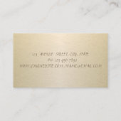 Elegant, Professional, Gold Confetti Visitekaartje (Achterkant)