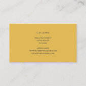 Elegant Professional Gold Dark Gray Monogram Visitekaartje (Achterkant)