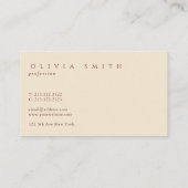 Elegant Professional Gold en Bourgogne Monogram Visitekaartje (Achterkant)