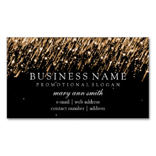 Elegant Professional Gold Falling Stars Visitekaartje Magneet