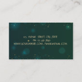 Elegant Professional Gold Glitter Yoga Girl Green Visitekaartje (Achterkant)