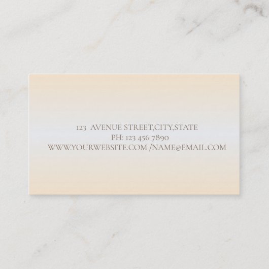 Elegant Professional Gold Glittery Visitekaartje (Achterkant)