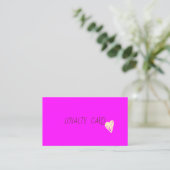 Elegant Professional Gold Hearts roze fluoresceren Klantenkaartje (Staand voorkant)