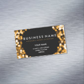 Elegant Professional Gold Hollywood Glam Lights Visitekaartje Magneet (Voorbeeld)