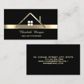 Elegant Professional Gold House Roof Visitekaartje (Voorkant / Achterkant)