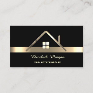 Elegant Professional Gold House Roof Visitekaartje