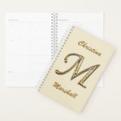 Elegant Professional Gold Letter M Monogram Initia Planner (Display)